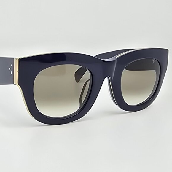 Celine CL41102/F/S Navy Blue Gold Frame Light Brown Gradient Lens Sunglasses main image 12